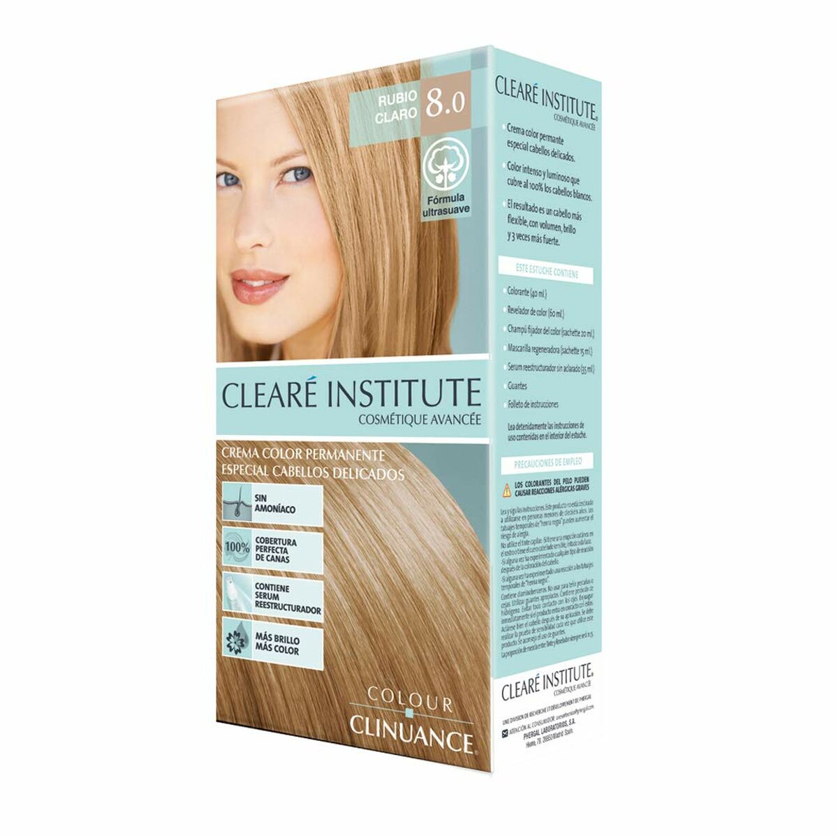 Permanent Colour Creme Clearé Institute Colour Clinuance Nº 8.0-rubio claro