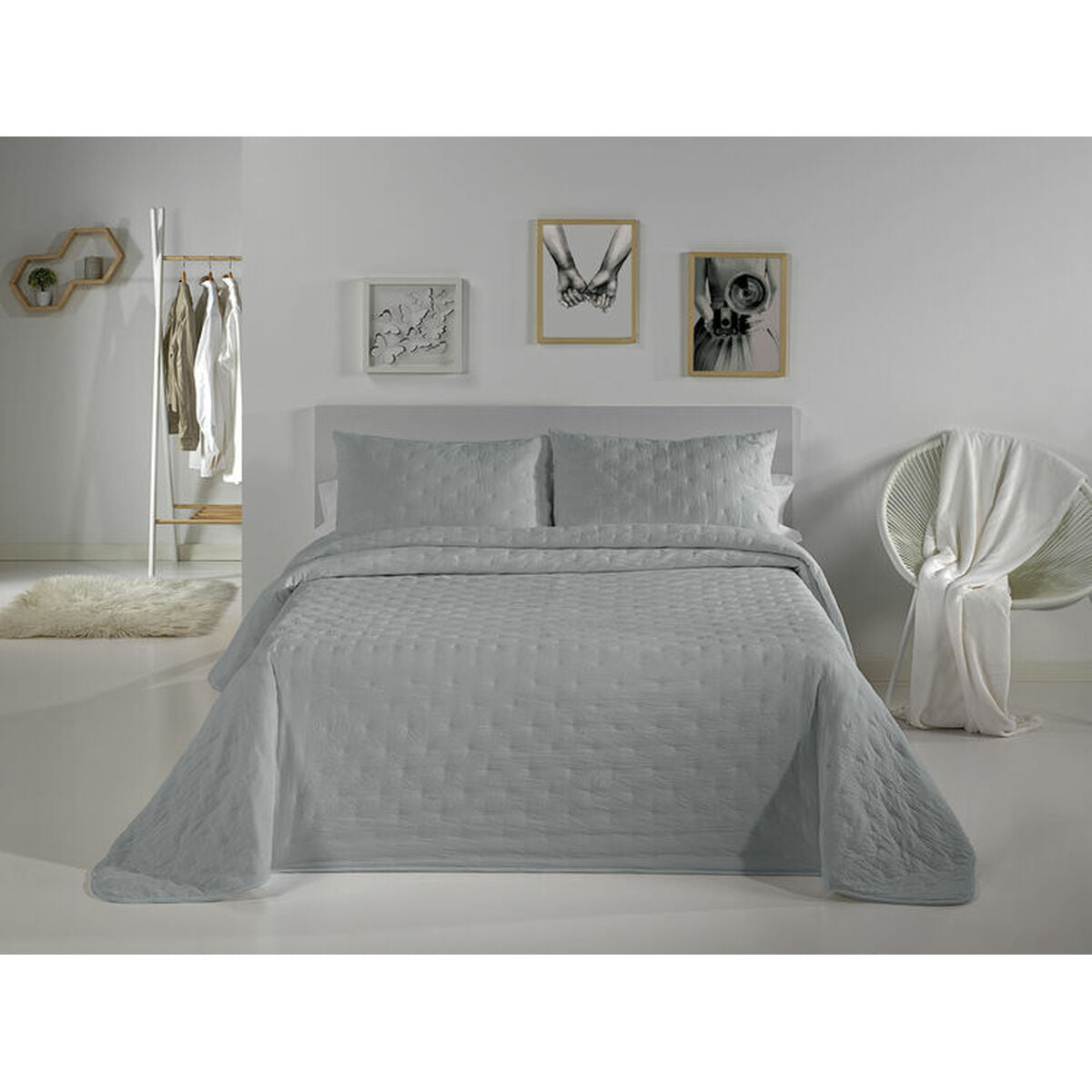 Bedspread (quilt) Pierre Cardin DOTS Pearl Gray Single (2 Pieces)