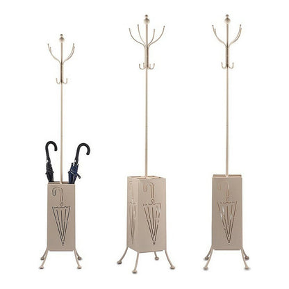 Coat rack Umbrella stand Metal Cream (34 x 188 x 34 cm) Gift Decor