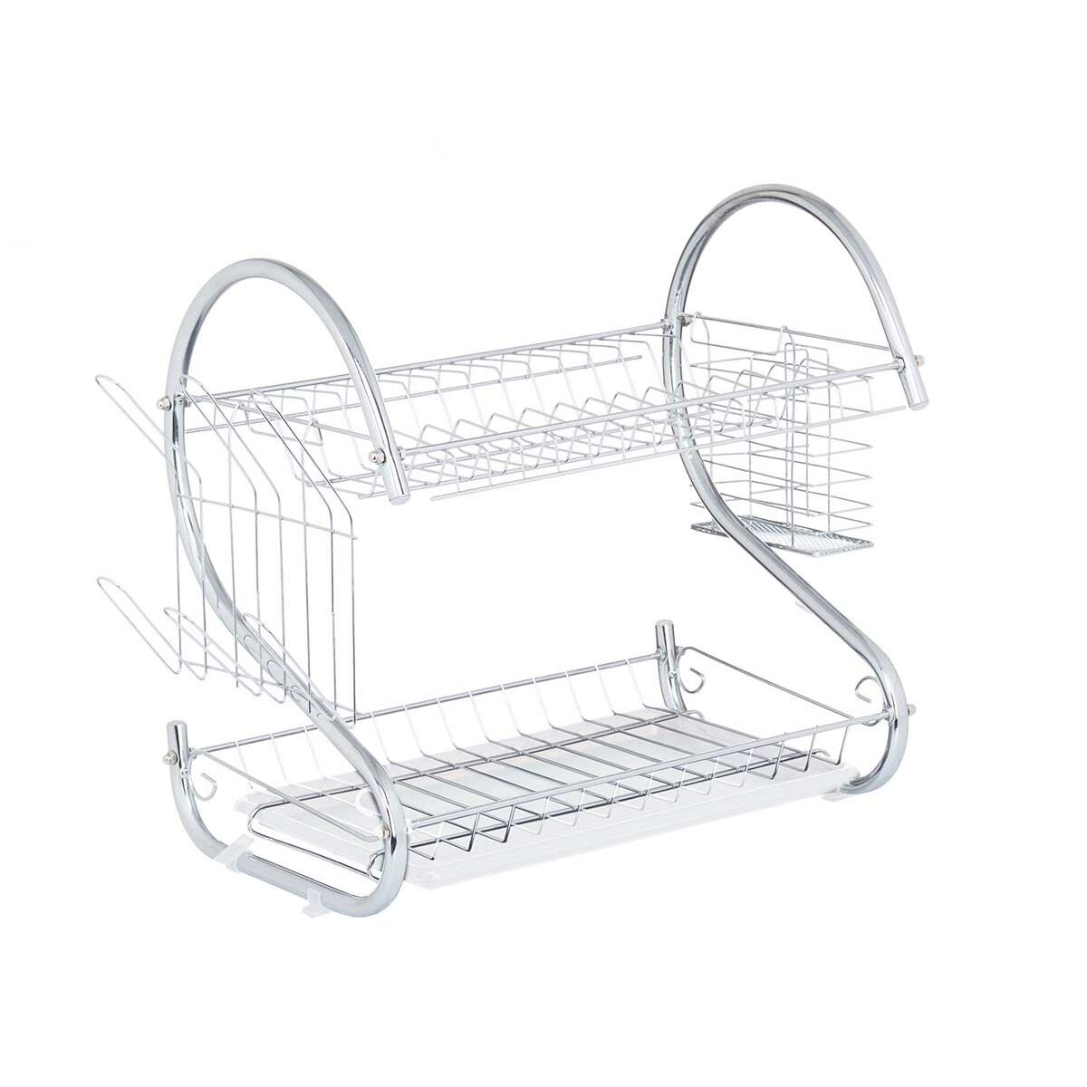 Draining Rack for Kitchen Sink White 45,5 x 24,5 x 37,5 cm