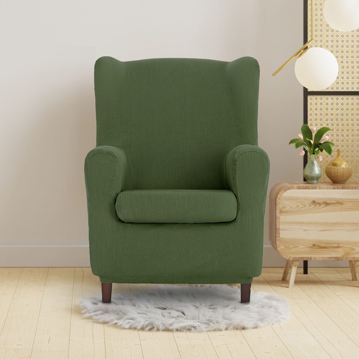 Wingback chair cover Eysa ULISES Green 80 x 100 x 90 cm Eysa