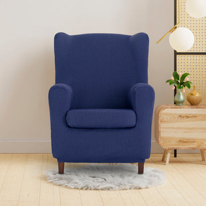 Wingback chair cover Eysa ULISES Blue 80 x 100 x 90 cm Eysa