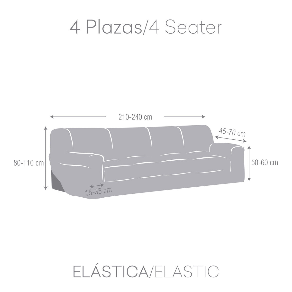 Sofa Cover Eysa ULISES Green 70 x 110 x 240 cm