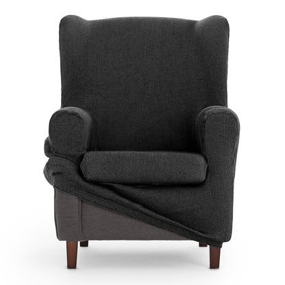 Wingback chair cover Eysa ULISES Dark grey 80 x 100 x 90 cm