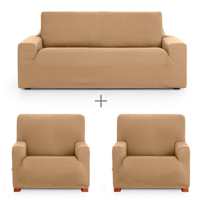 Sofa cover set Eysa ULISES Beige 3 Pieces