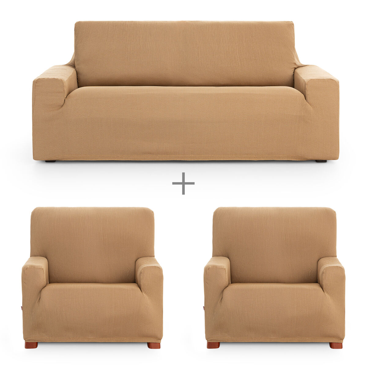 Sofa cover set Eysa ULISES Yellow 3 Pieces