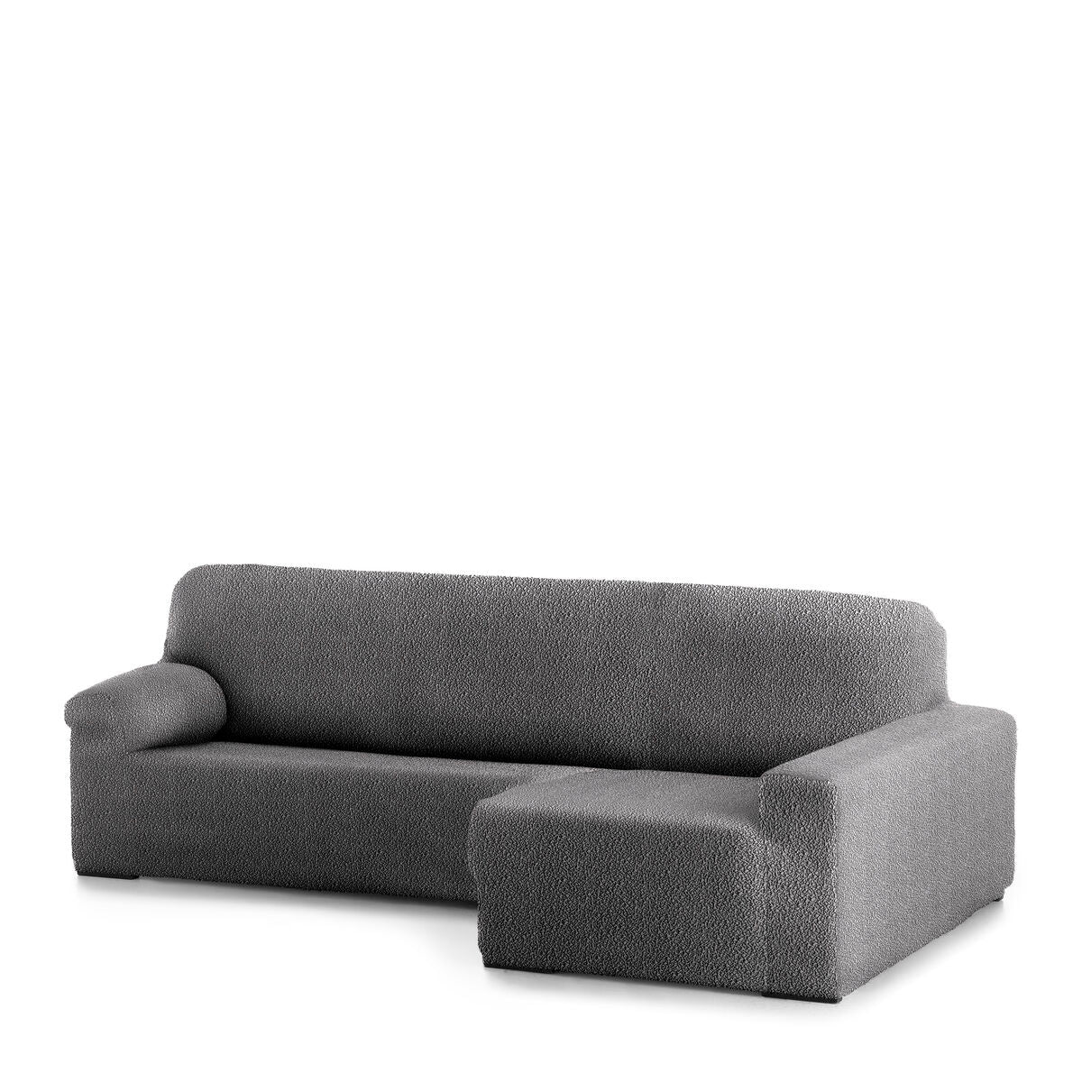 Right short arm chaise longue cover Eysa ROC Dark grey 180 x 120 x 360 cm