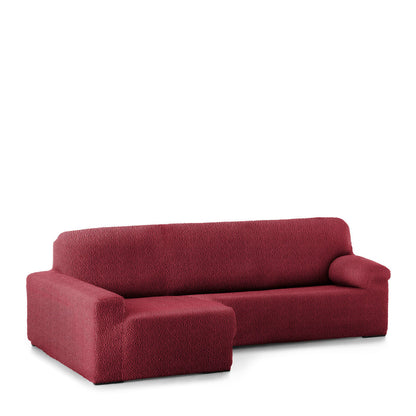 Right short arm chaise longue cover Eysa ROC Tile Dark Red 180 x 120 x 360 cm