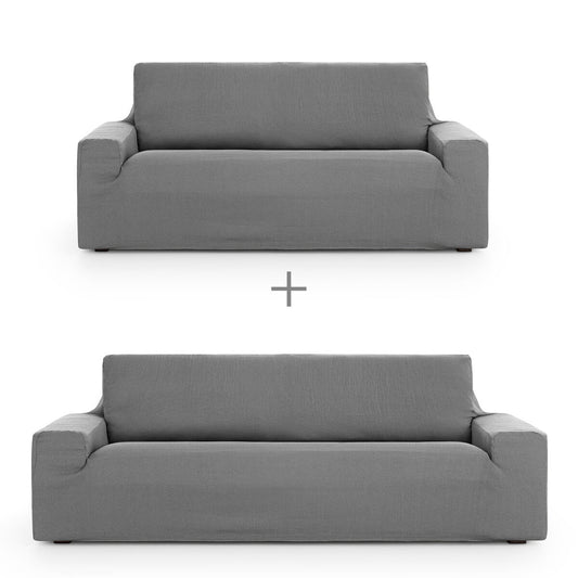 Sofa cover set Eysa ULISES Grey 2 Pieces