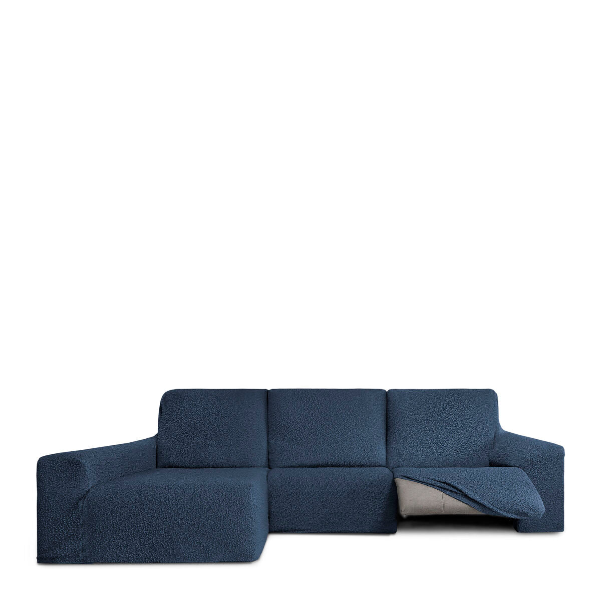 Left long arm chaise longue cover Eysa ROC Blue 180 x 120 x 360 cm