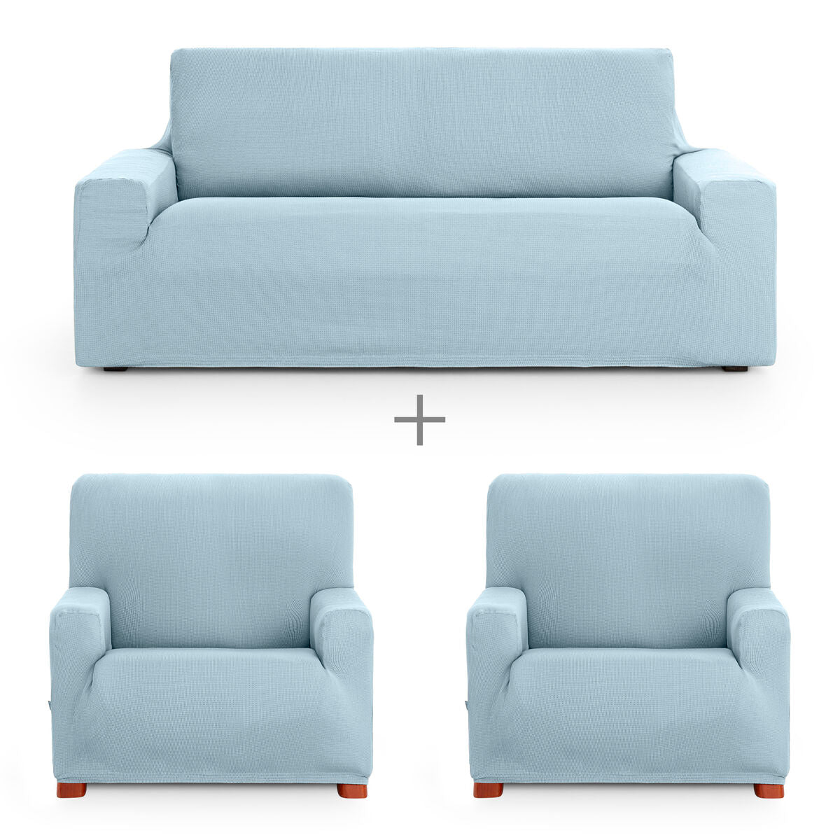 Sofa cover set Eysa ULISES Celeste 3 Pieces