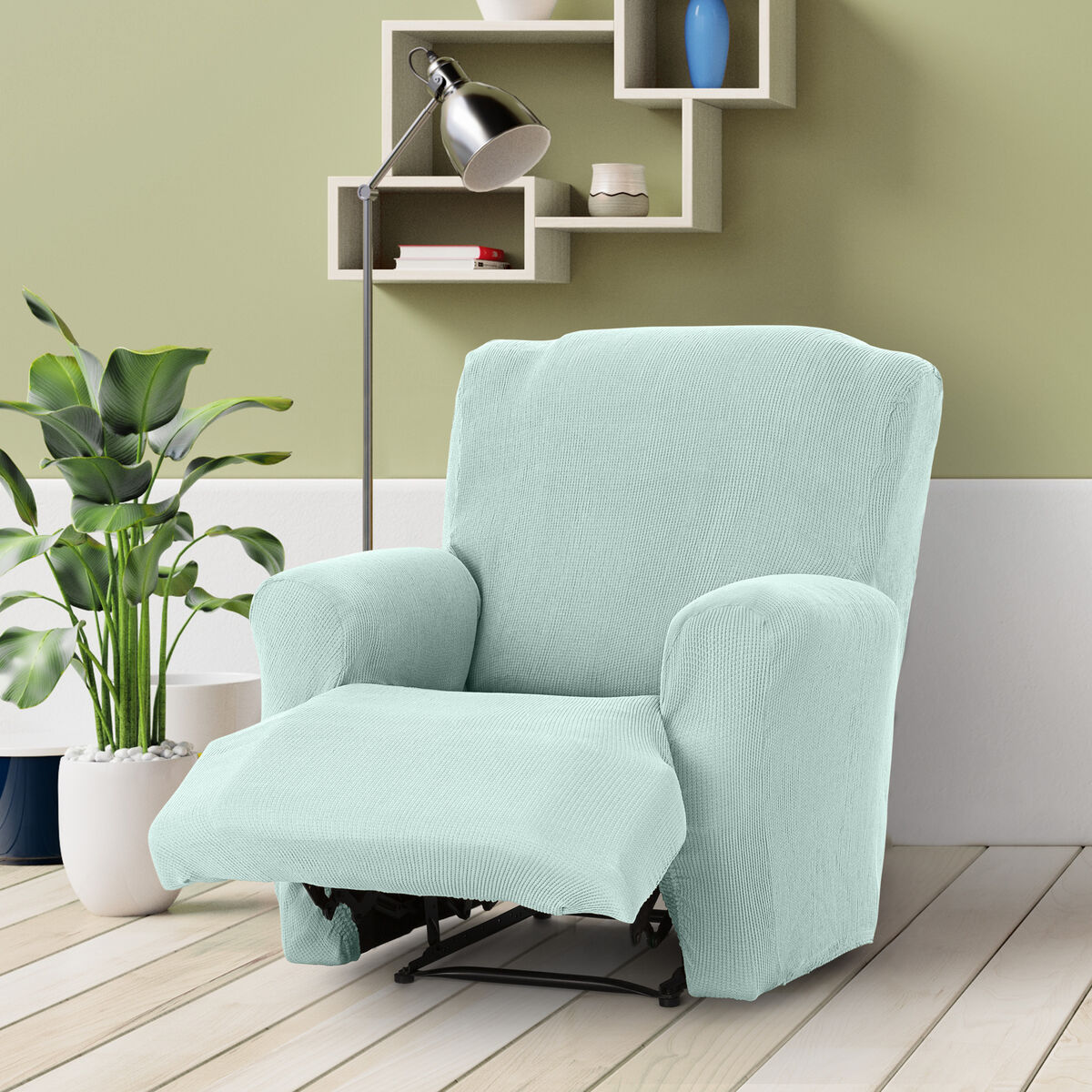 Armchair slipcovers Eysa ULISES Aquamarine 80 x 100 x 90 cm