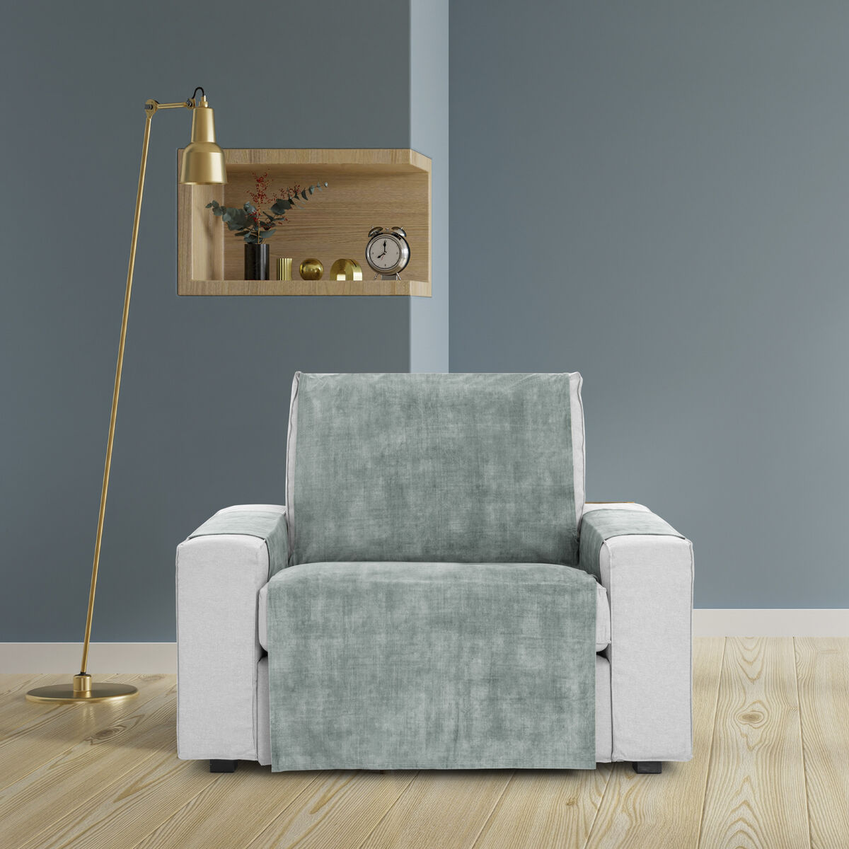 Armchair slipcovers Eysa TURIN Pearl Gray 100 x 110 x 55 cm