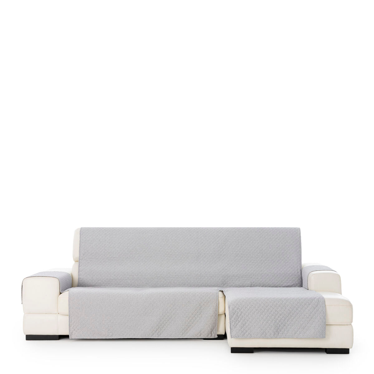 Right short arm chaise longue cover Eysa SILVER Light grey 100 x 110 x 290 cm