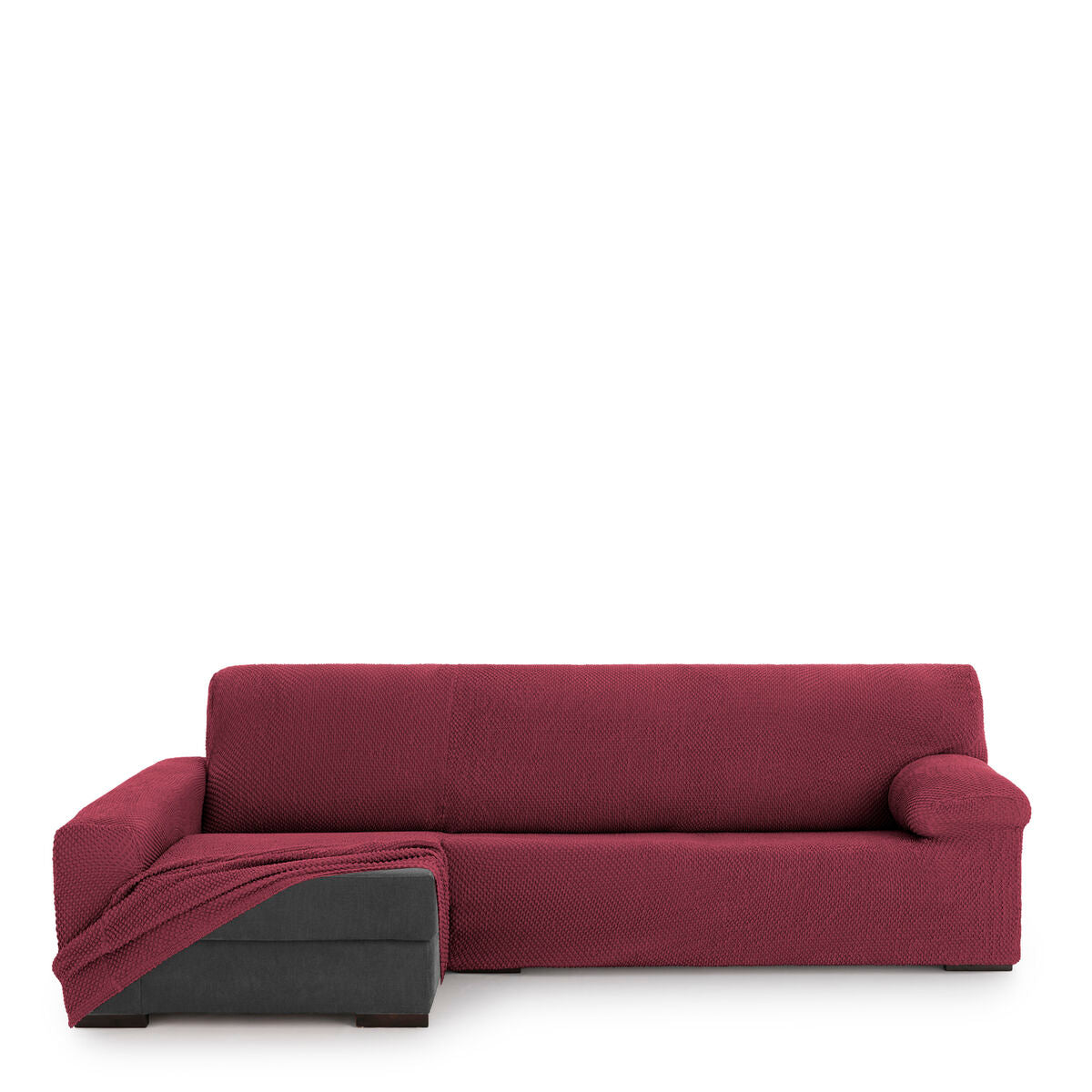 Left long arm chaise longue cover Eysa THOR Burgundy 170 x 110 x 310 cm