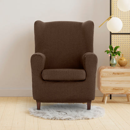 Wingback chair cover Eysa ULISES Brown 80 x 100 x 90 cm Eysa