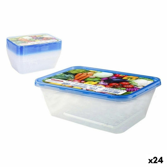 Sæt madpakker Privilege 49787 Rektangulær 750 ml 18 x 12 x 6 cm (24 Enheder) (9 stk)