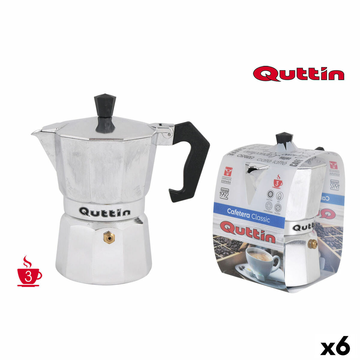 Italiensk kaffekande Quttin 105187 (6 enheder)