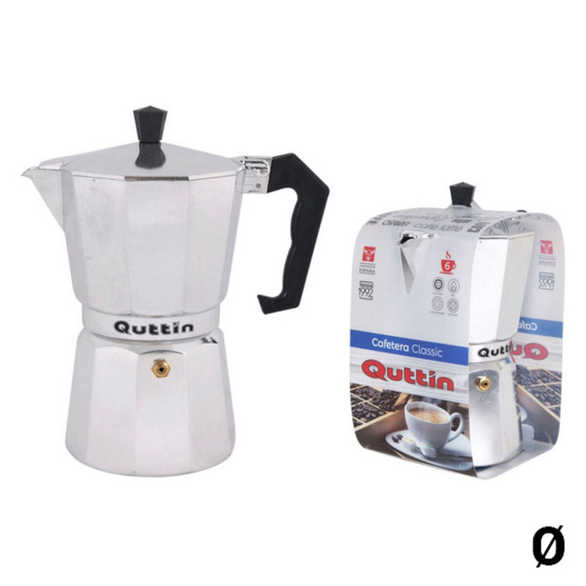 Italiensk kaffekande Quttin Rustfrit stål Aluminium