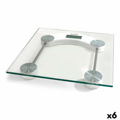 Digital Bathroom Scales Basic Home Transparent (6 Units) Basic Home