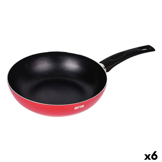 Wok Pan Quttin Infinity Rød 28,3 x 47 x 10 cm