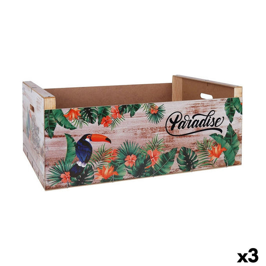 Bordmåtte Confortime Paradise Wood Tropical 58 x 39 x 21 cm (3 enheder)