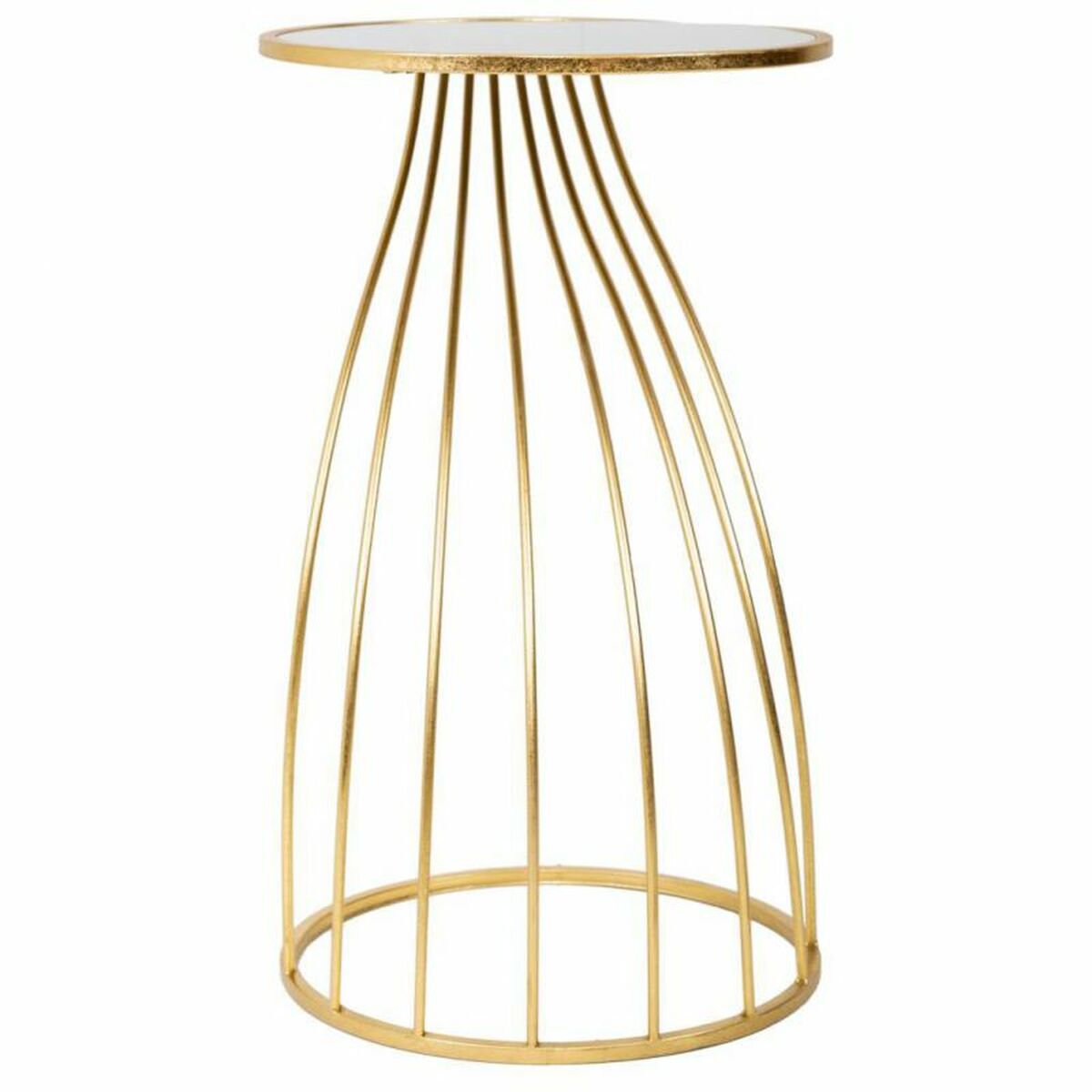 Side table Alexandra House Living Gold Glass 43 x 73 x 43 cm