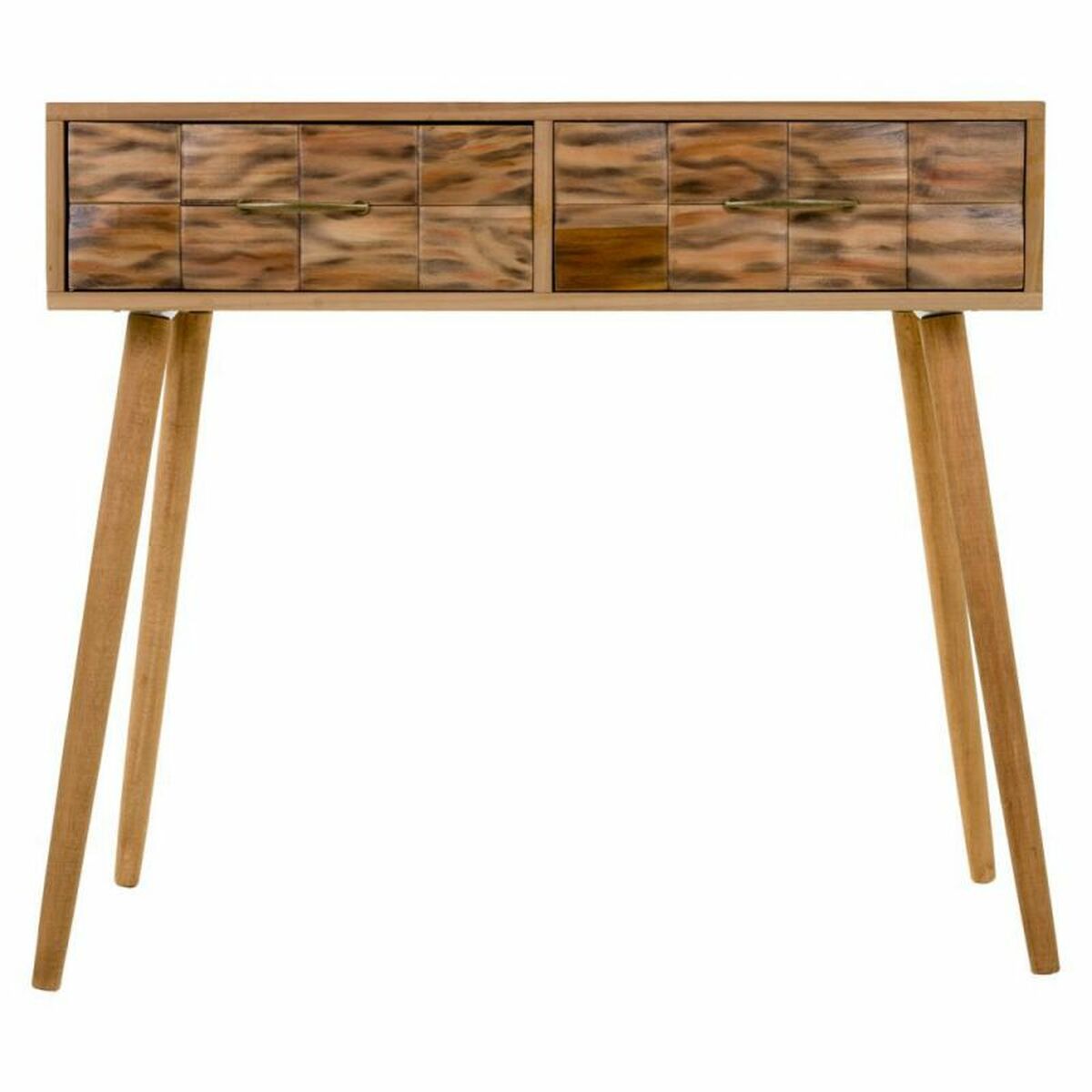 Hall Table with Drawers Alexandra House Living Natural Paolownia wood 43 x 79 x 87 cm