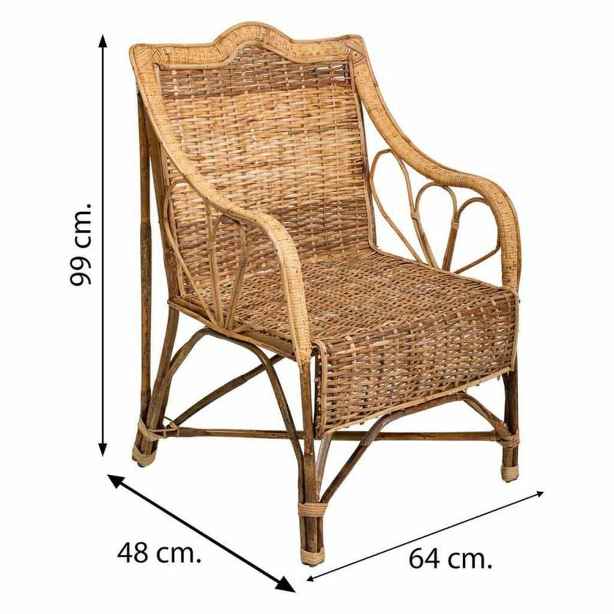 Armchair Alexandra House Living Natural 48 x 99 x 64 cm