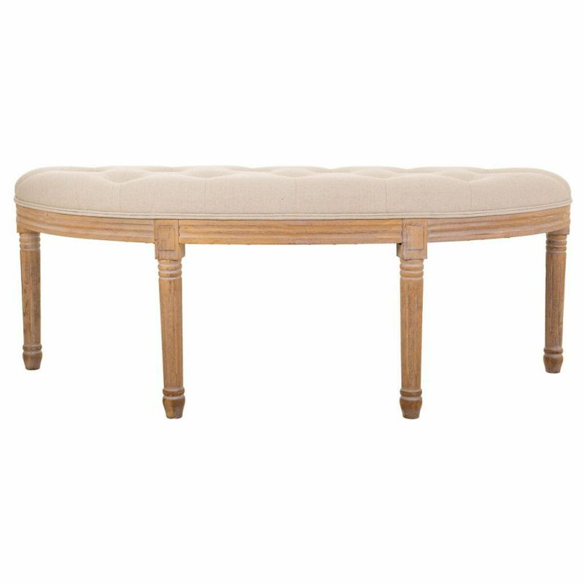 Bench Alexandra House Living Cream Rubber wood 45 x 48 x 125 cm