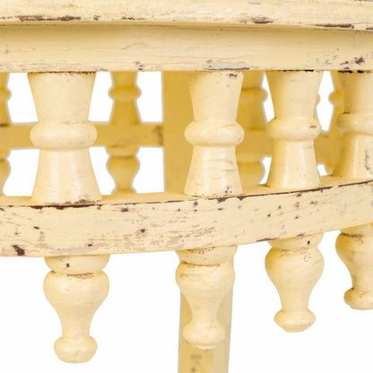 Centre Table Alexandra House Living Ivory Brass Mango wood MDF Wood 45 x 52 x 45 cm