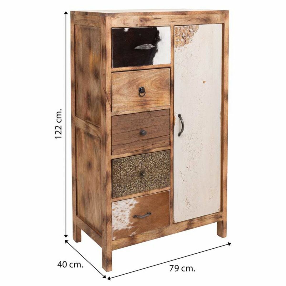 Chest of drawers Alexandra House Living Mango wood 40 x 122 x 79 cm