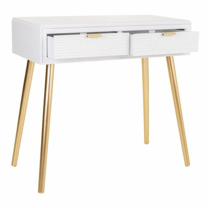 Hall Table with Drawers Alexandra House Living Golden MDF Wood 41 x 78 x 82 cm