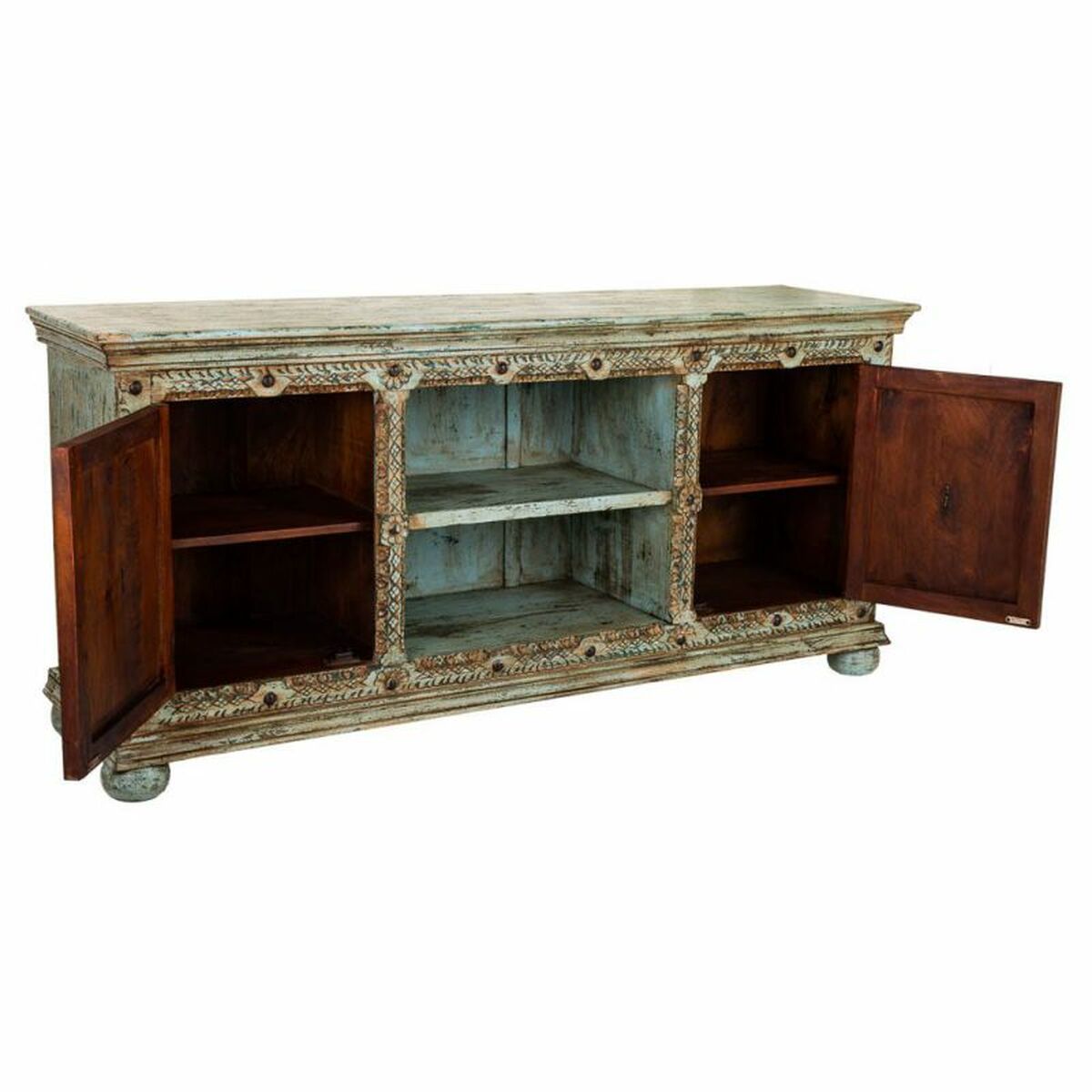 Sideboard Alexandra House Living Blue Mango wood 45 x 76 x 165 cm