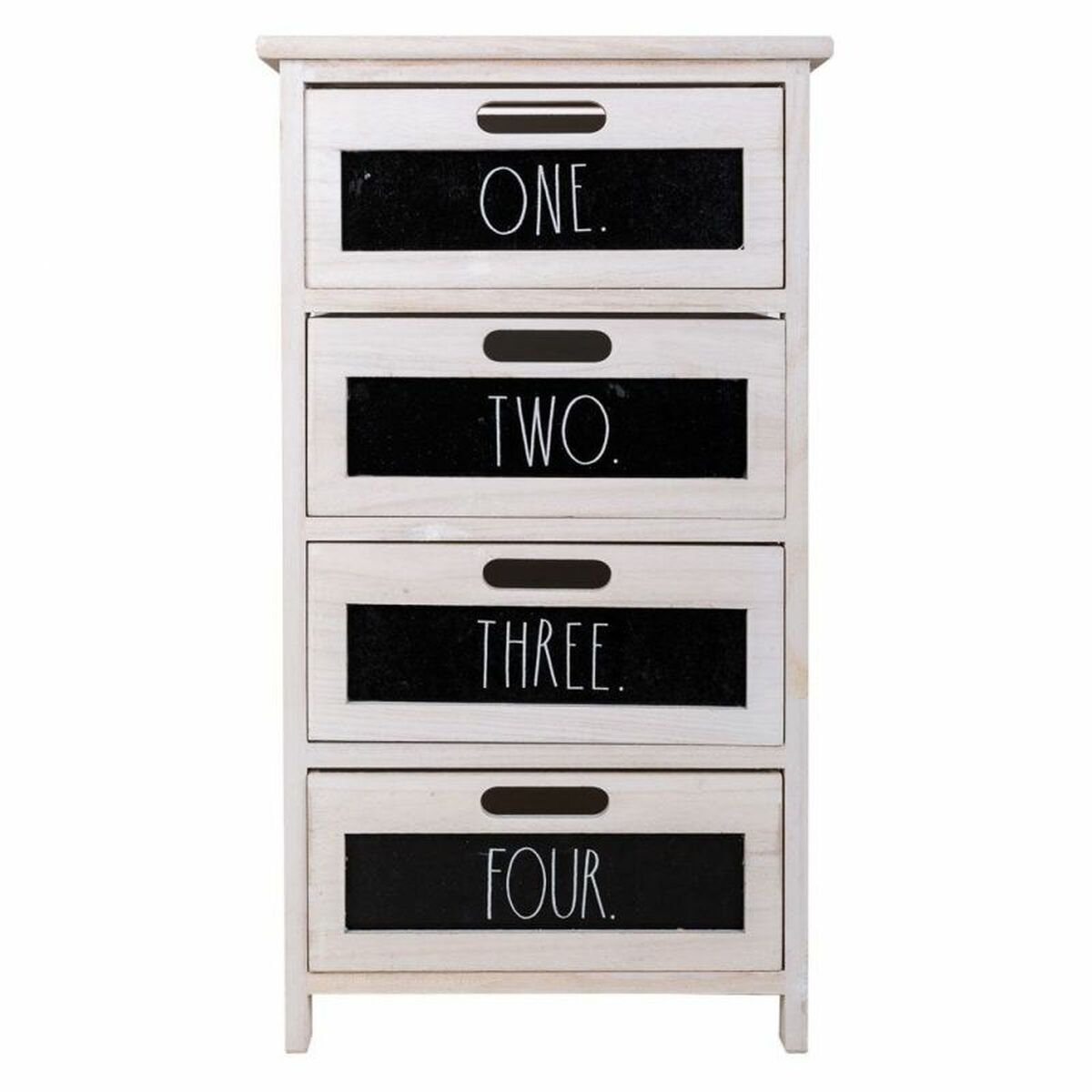 Chest of drawers Alexandra House Living White Paolownia wood 29 x 73 x 40 cm