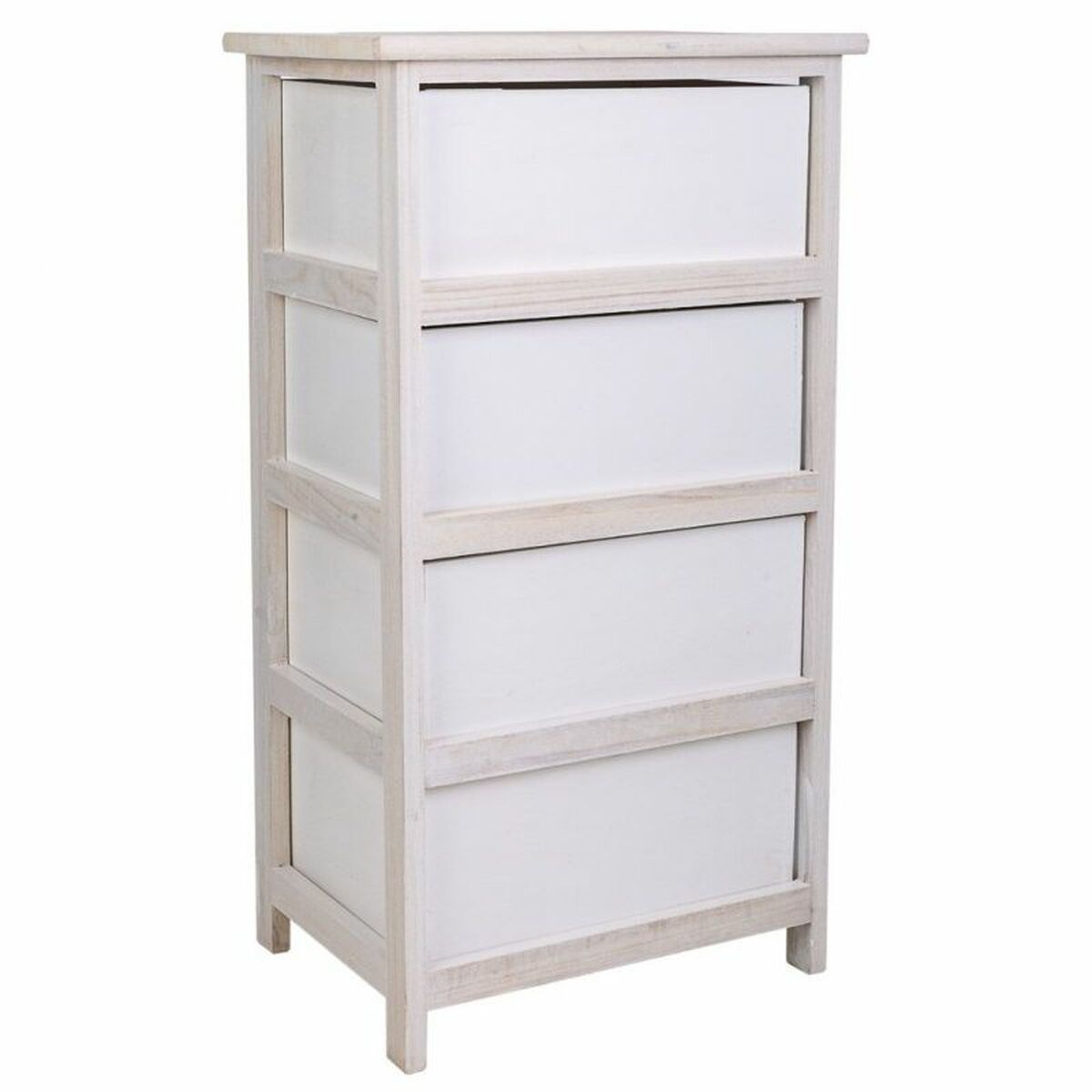 Chest of drawers Alexandra House Living White Paolownia wood 29 x 73 x 40 cm