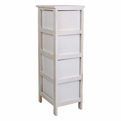 Chest of drawers Alexandra House Living White Paolownia wood 32 x 81 x 26 cm