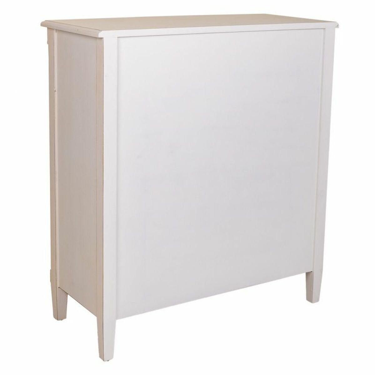 Chest of drawers Alexandra House Living White Rattan Fir wood MDF Wood 36 x 90 x 82 cm