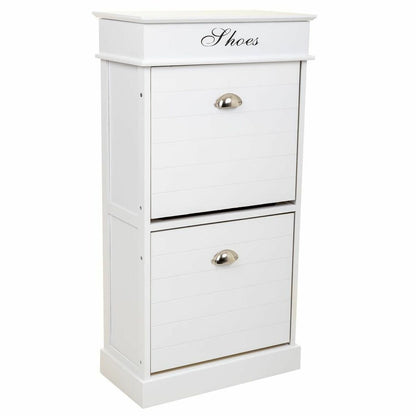 Shoe Rack Alexandra House Living White 28 x 98 x 50 cm 2 drawers