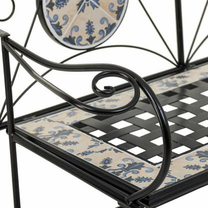 Bench Alexandra House Living Black Iron Tile 50 x 88 x 110 cm