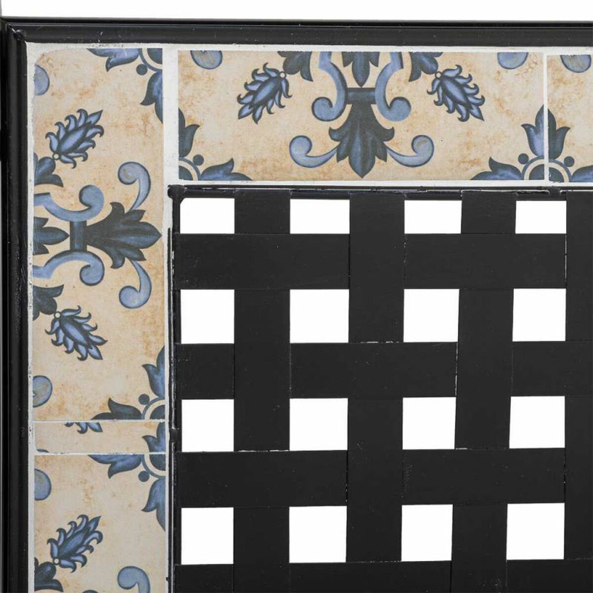 Bench Alexandra House Living Black Iron Tile 50 x 88 x 110 cm