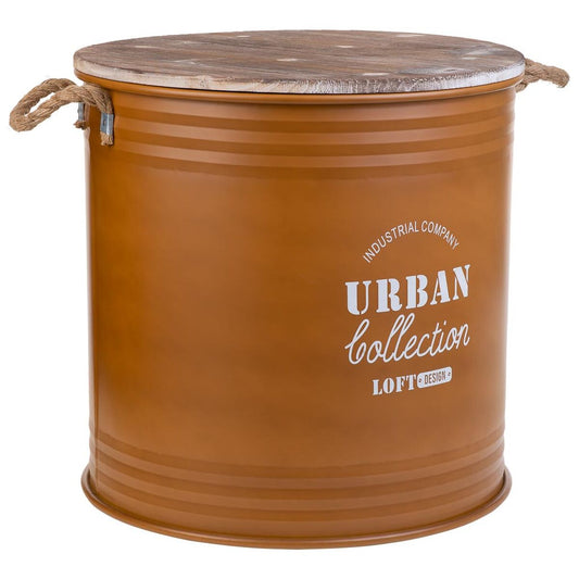 Laundry basket Alexandra House Living Urban Orange Hemp Metal Fir wood Alexandra House Living