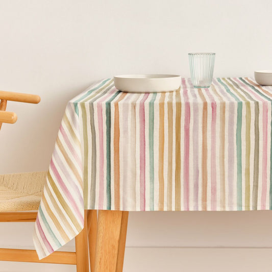 Stain-proof tablecloth Belum Naiara 4-100 Multicolour 300 x 150 cm Striped