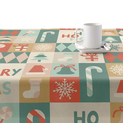 Stain-proof resined tablecloth Belum Merry Christmas Multicolour 250 x 150 cm