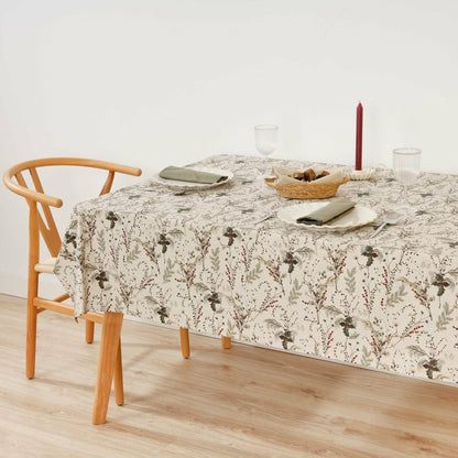 Stain-proof resined tablecloth Belum Christmas Mistletoe Red Green Natural 300 x 140 cm Belum