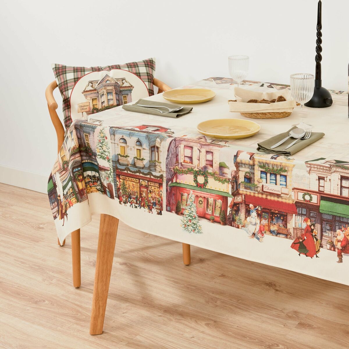 Stain-proof tablecloth Belum Christmas City Multicolour 350 x 155 cm