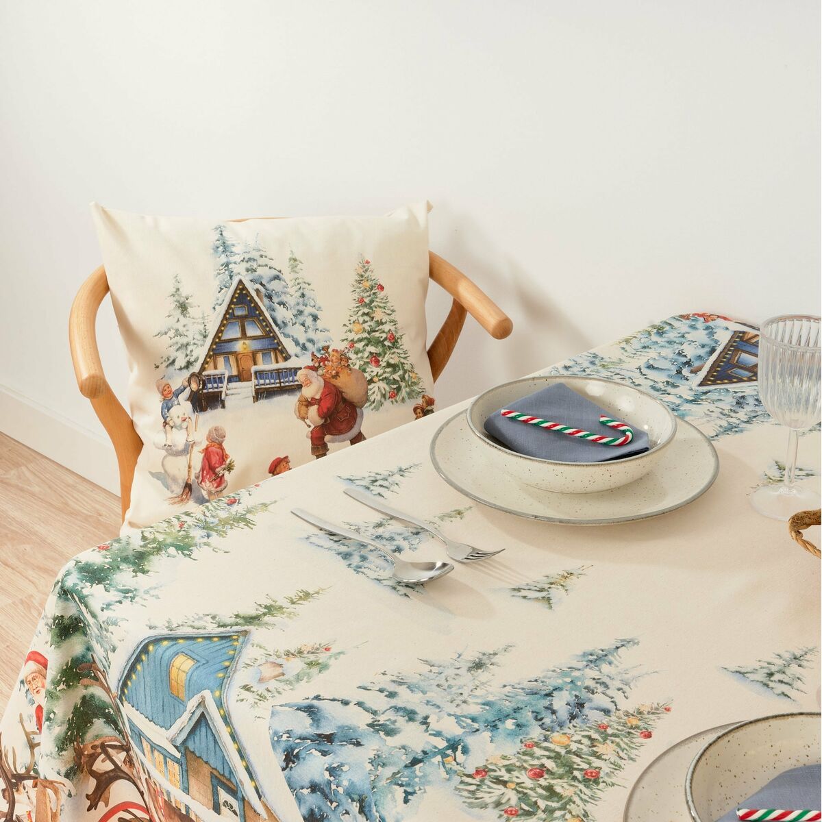 Stain-proof tablecloth Belum Christmas Landscape Multicolour 300 x 155 cm