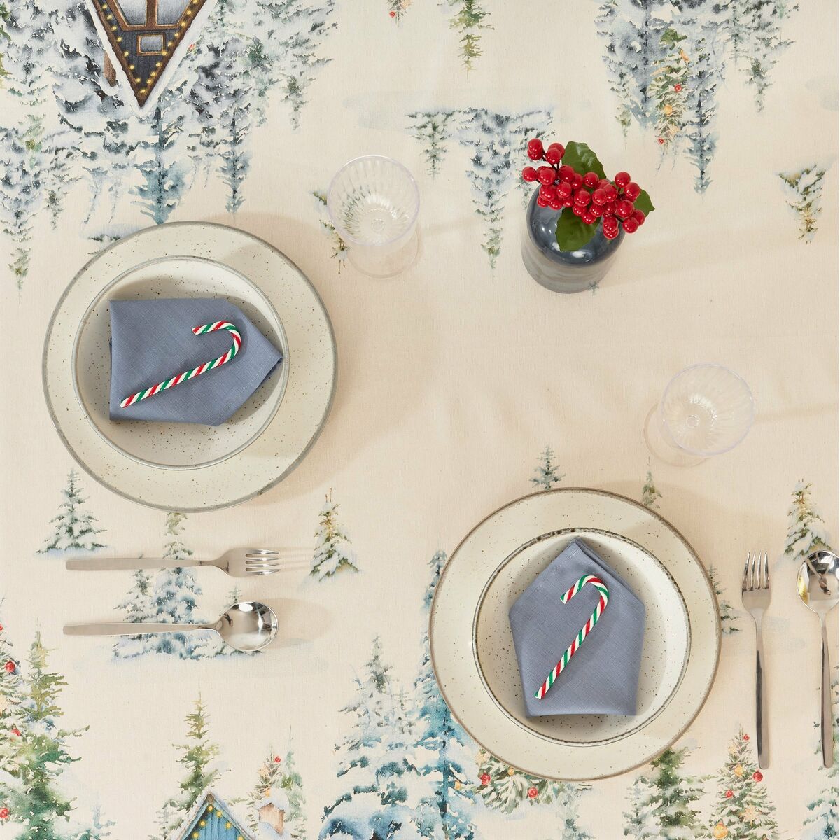 Stain-proof tablecloth Belum Christmas Landscape Multicolour 300 x 155 cm