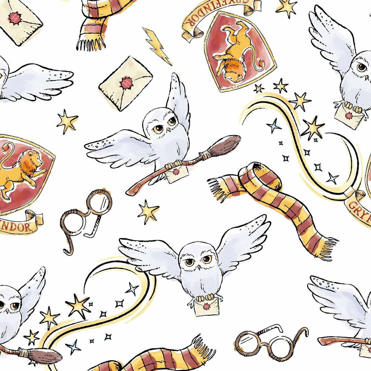 Nordic cover Harry Potter Hedwig Multicolour 175 Threads 180 x 220 cm Single