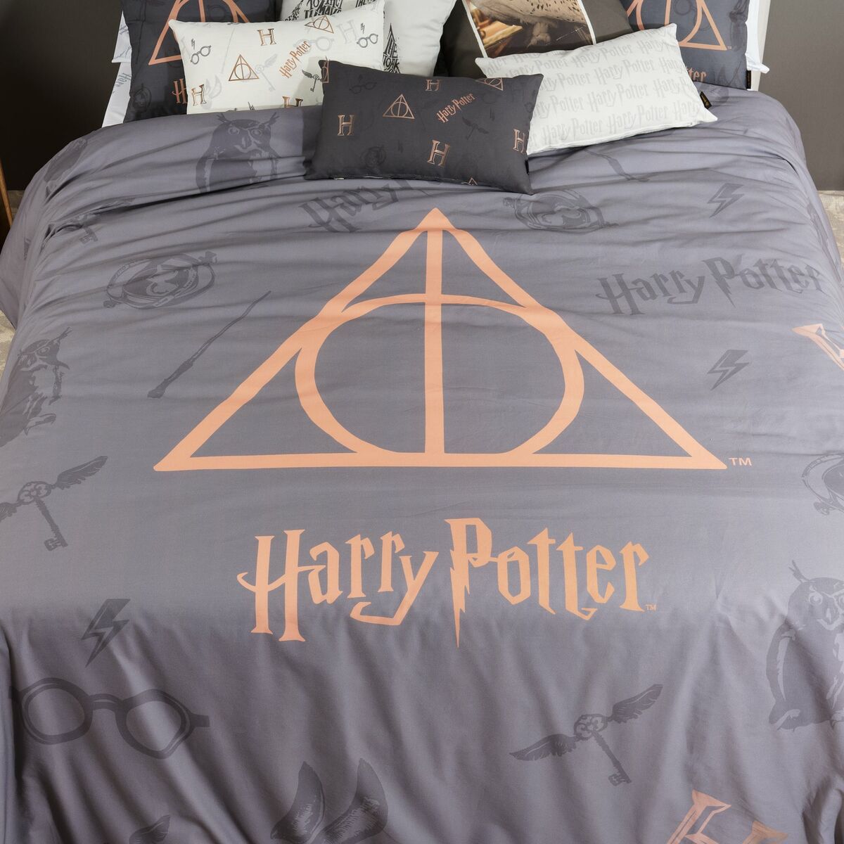 Nordic cover Harry Potter Deathly Hallows Multicolour 175 Threads 240 x 220 cm King size